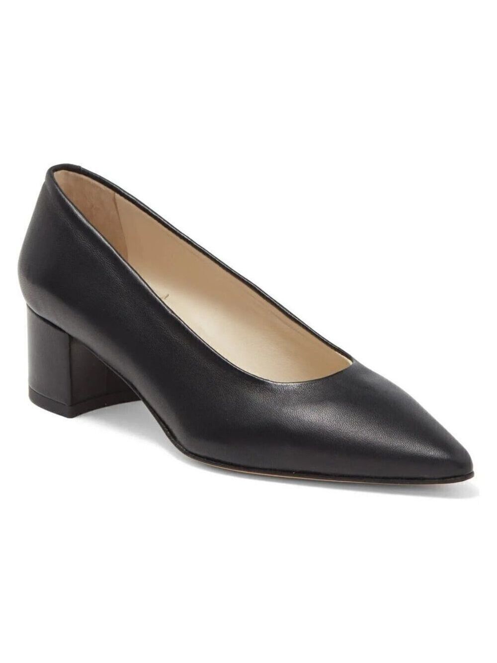 AMALFI by Rangoni BNWT "Paco" black block heel NEW pointed toe pump classis